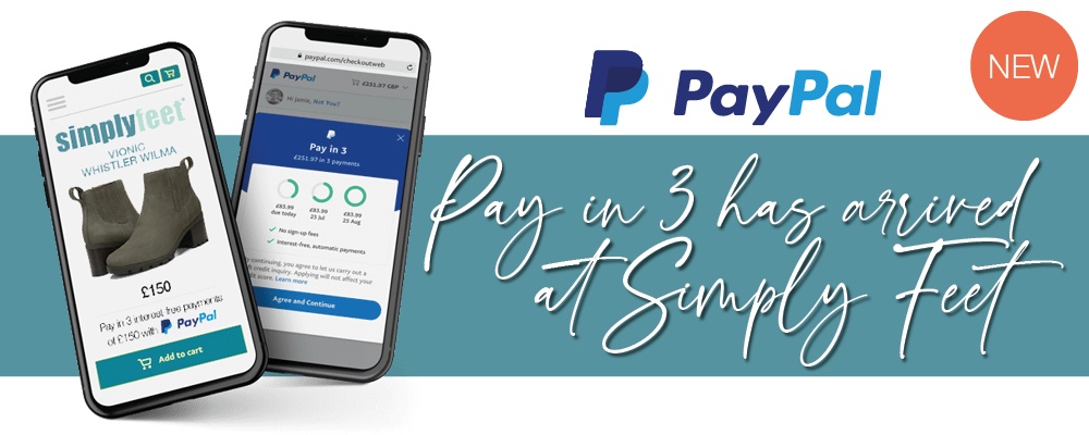 PayPal Pay in 3 has arrived at SimplyFeet