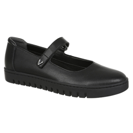Vionic Femme Joseline Chaussure Baby, Cuir Noir, 38 EU