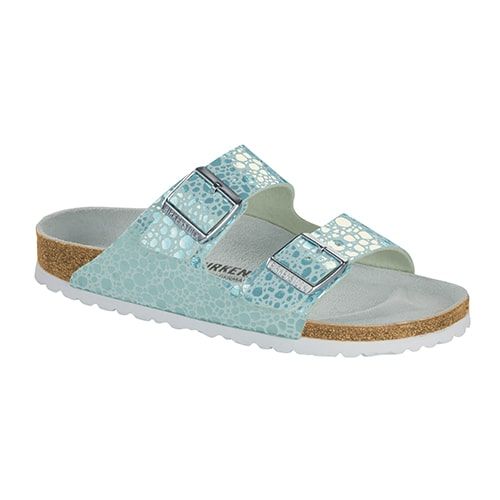 birkenstock arizona metallic stone