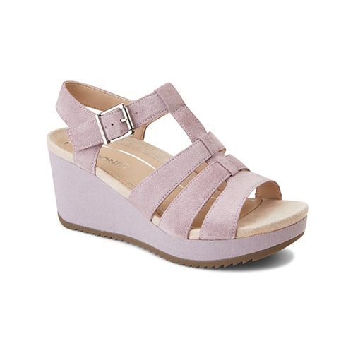 vionic violet wedge sandal