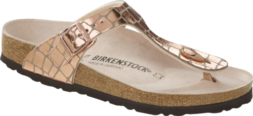 birkenstock madrid gator gleam copper