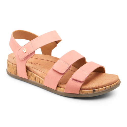 Pink vionic sandals discount