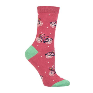 Thought Josie Bamboo Bike Socks Dusty Rose Pink UK 4-7