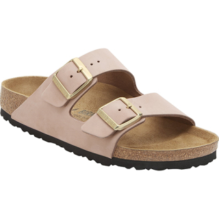 Birkenstock Arizona Nubuck Leather W Buckle Sandal (Narrow)