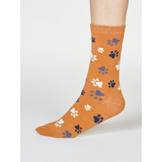 Thought Elsa Paw Print Amber Yellow (1 Pair) UK 4 - 7