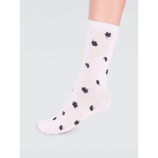 Thought Niamh Bamboo Clover Socks Stone White 4-7UK
