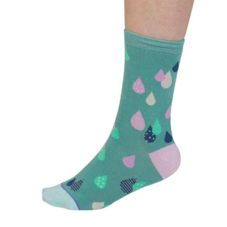 Thought Oriane Weather Organic Cotton Socks Lichen Green 4-7