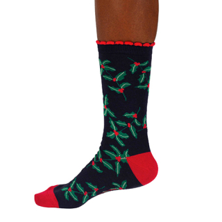 Thought Socks Birth Flower Bamboo Socks Holly (1 Pair) UK 4-7