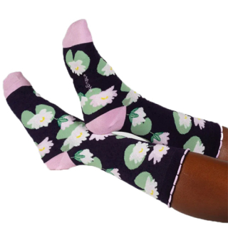 Thought Socks Birth Flower Bamboo Socks Water Lily (1 Pair) UK 4-7