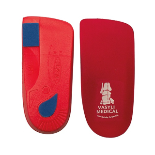 Vasyli Custom Red 3/4 Length Orthotics