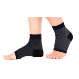 OrthoSleeve FS6 Foot Bracing Sleeve Black Extra Large (Pair) (UK 14+)