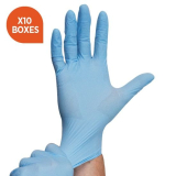 MULTIBUY Nitrile Disposable Gloves Blue (100) Extra Large x 10 Boxes