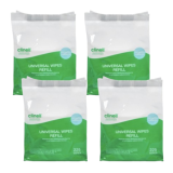 MULTIBUY Clinell Universal Sanitising Wipes Bucket Refill (225) X 4